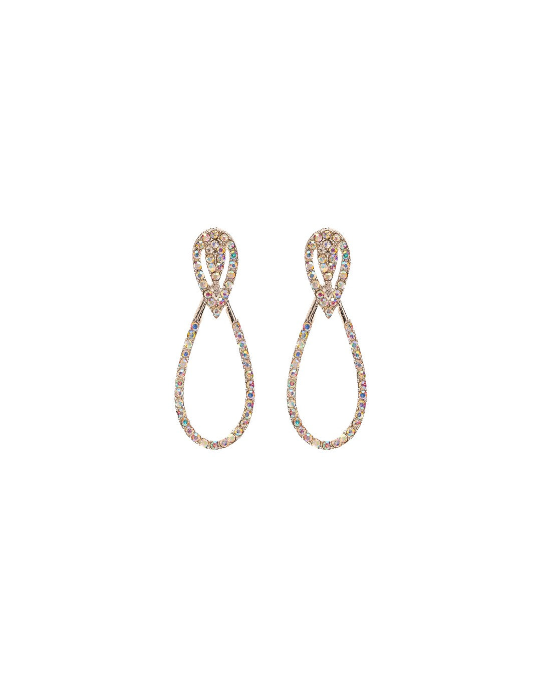 Celestial Loop: Crystal-Studded Danglers