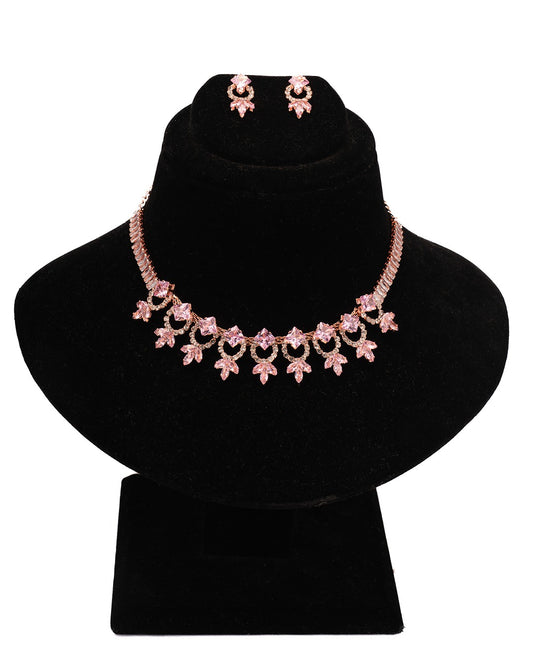 Rose Royalty Designer Necklace Set - Where Grace Meets Glamour