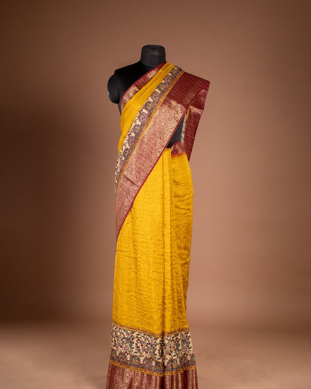 Classic Mustard Banarasi Saree - A burst of sunshine woven with tradition