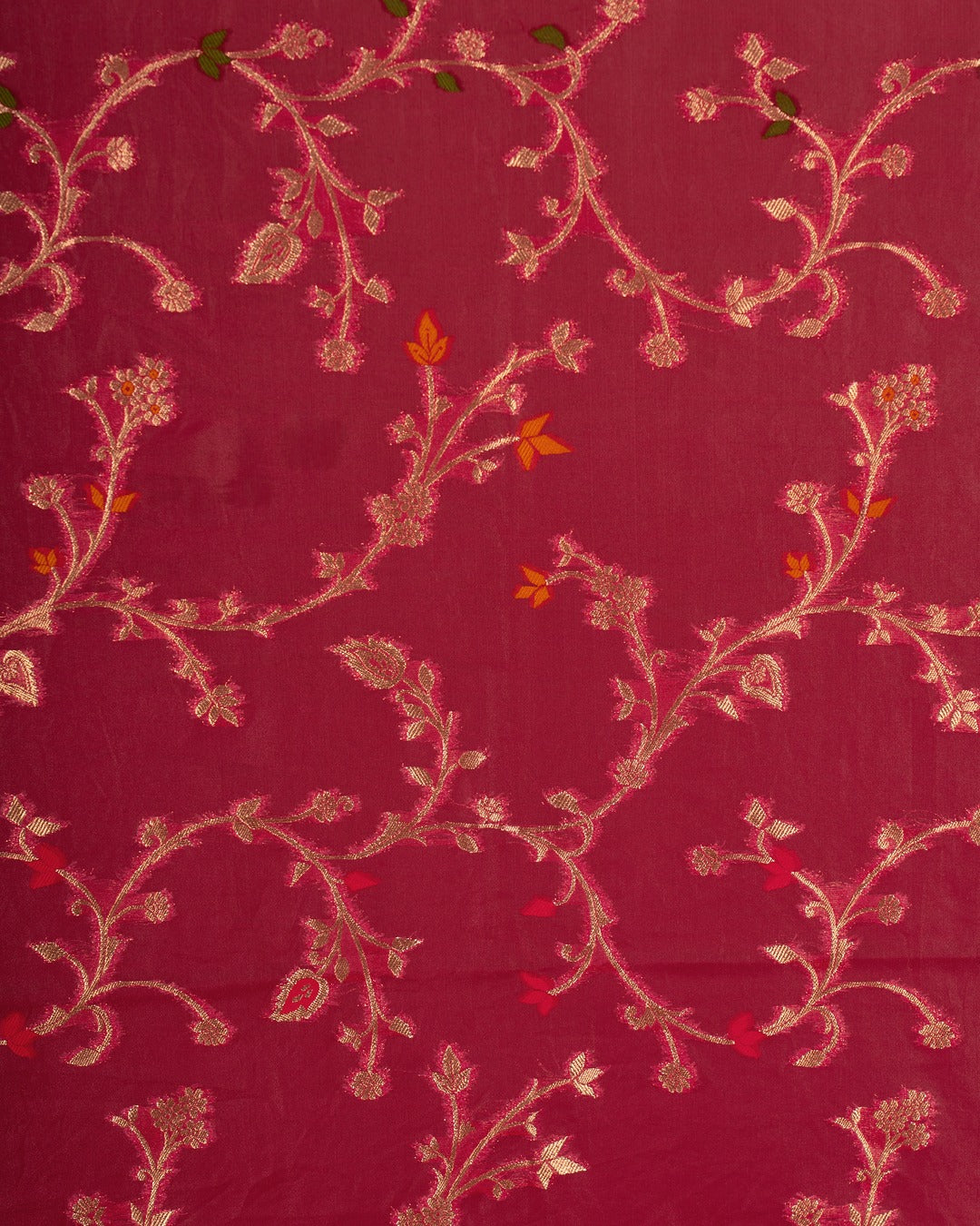 Rani Pink Soft Katan Silk Saree with Jangla Jaal & Royal Elephant Motifs - A Drape That Echoes Royal Celebrations