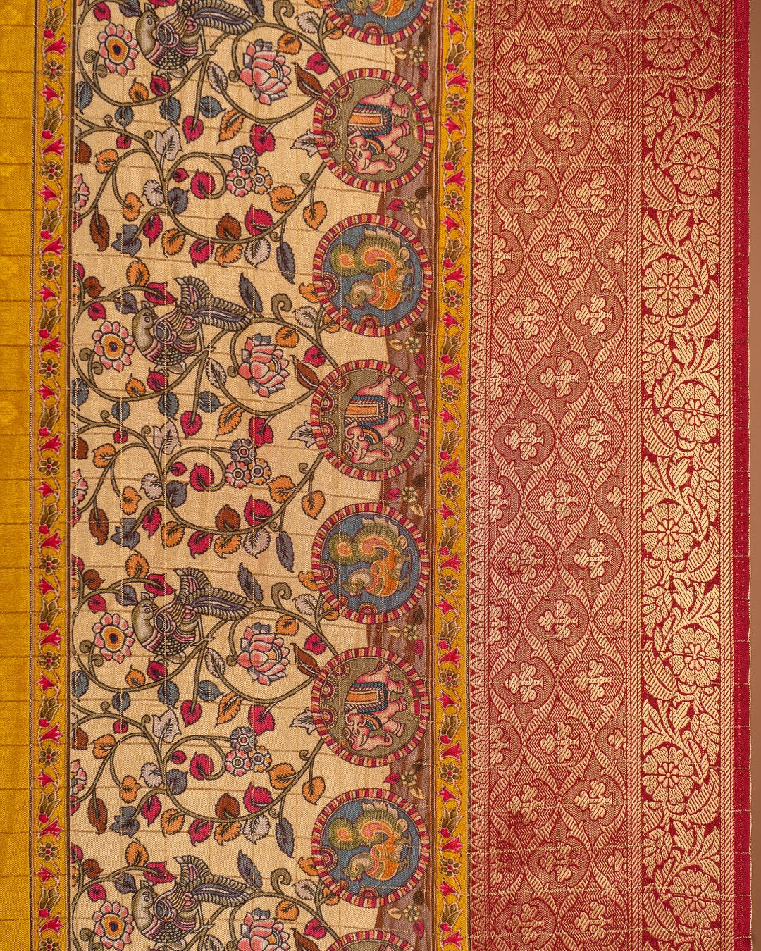 Classic Mustard Banarasi Saree - A burst of sunshine woven with tradition