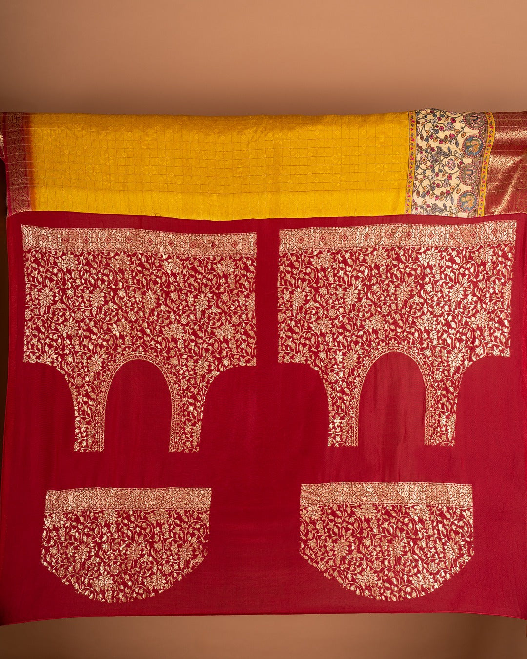 Classic Mustard Banarasi Saree - A burst of sunshine woven with tradition