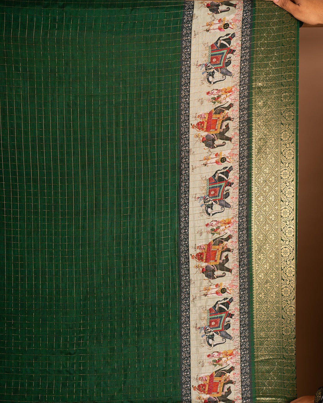 Royal Green Banarasi Silk Saree - When Heritage Weaves Its Golden Magic