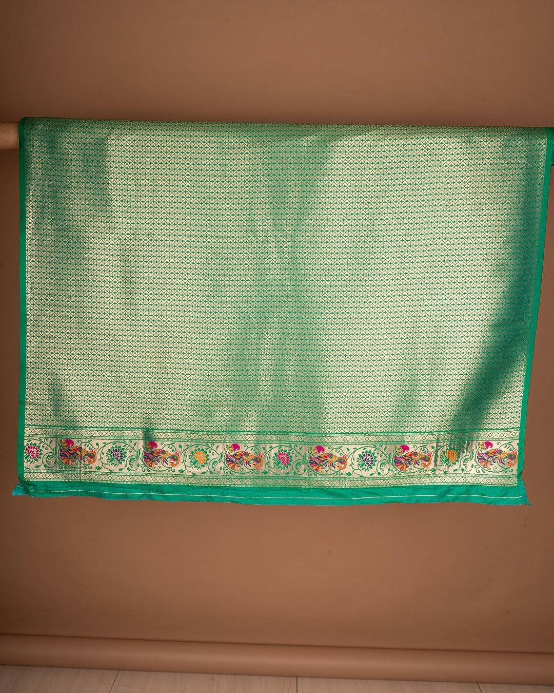 Meher-E-Peela Symphony in Green and Gold - Crafted Elegance That Whispers Royalty