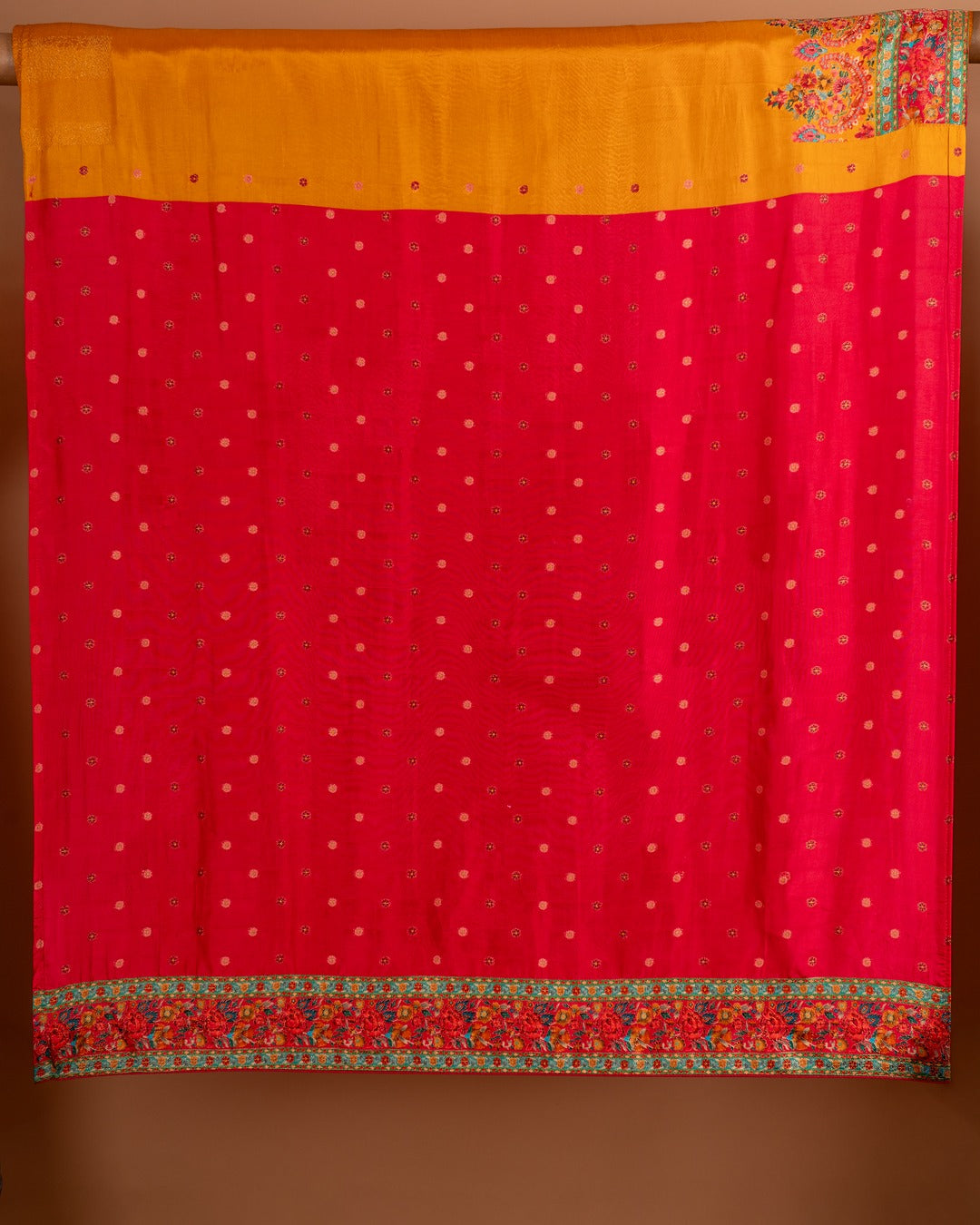 Sunlit Grace – The Mustard Yellow Embroidered Saree - Brighten Your Style with a Touch of Heritage