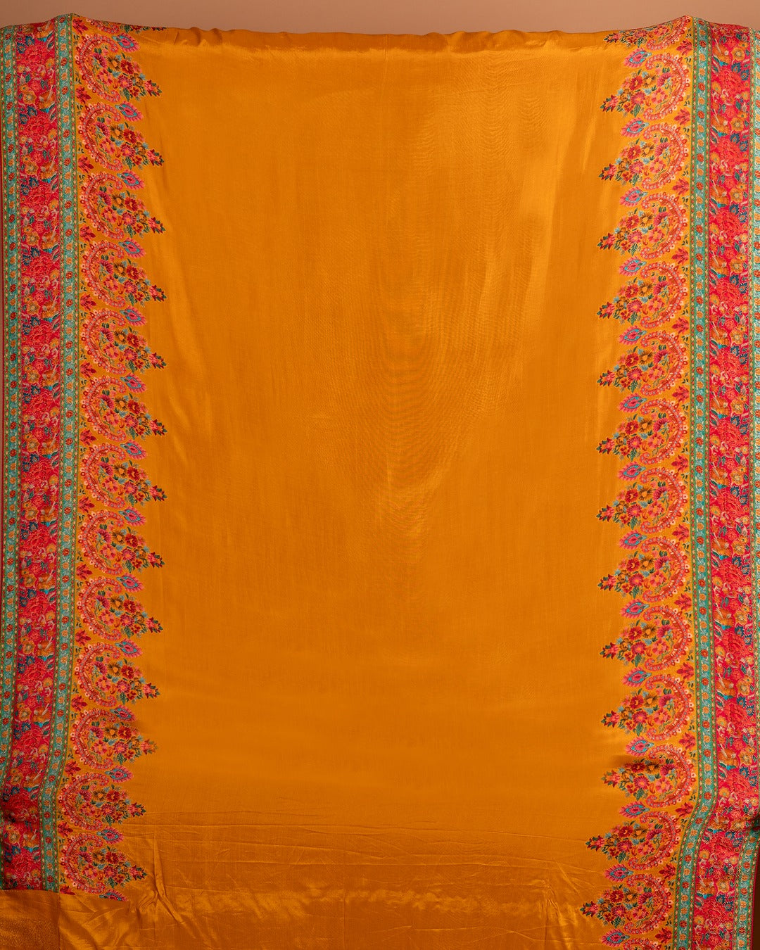Sunlit Grace – The Mustard Yellow Embroidered Saree - Brighten Your Style with a Touch of Heritage