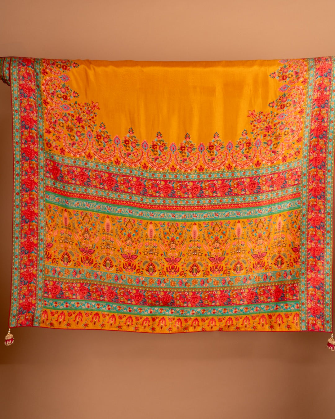 Sunlit Grace – The Mustard Yellow Embroidered Saree - Brighten Your Style with a Touch of Heritage