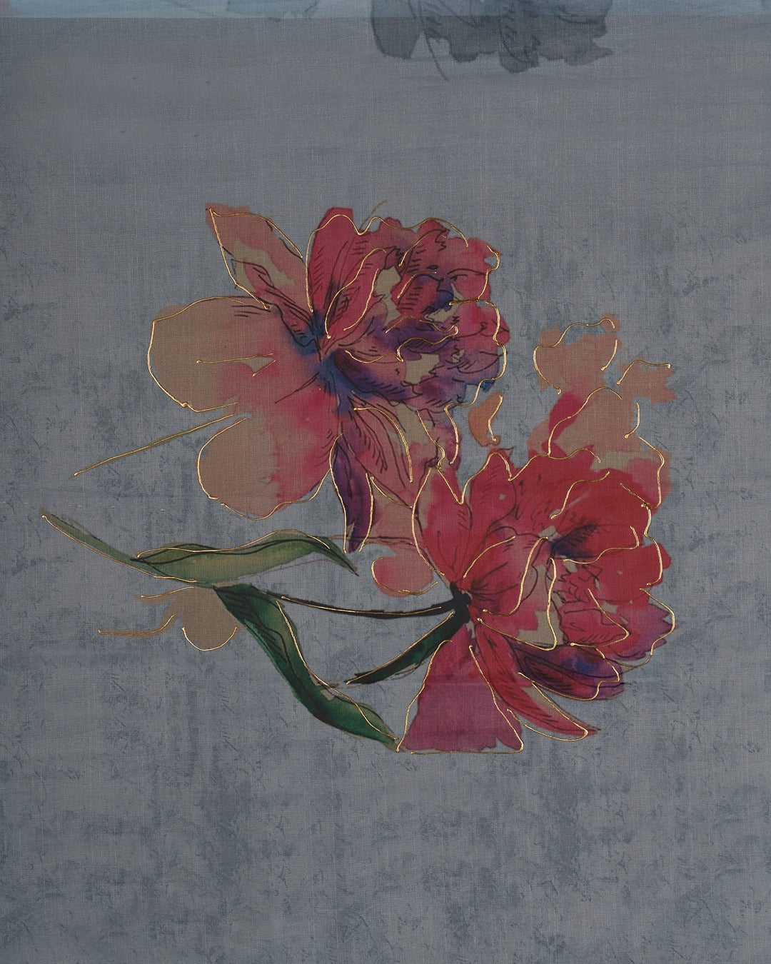 Whispering Florals on a Sky Blue Canvas - Breeze Through Beauty in Every Drape