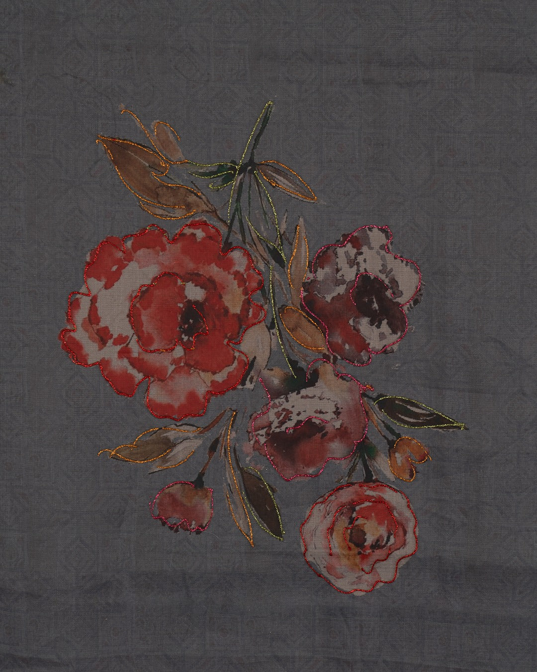 Blooms in Every Drape - A Garden of Grace on Soft Blue