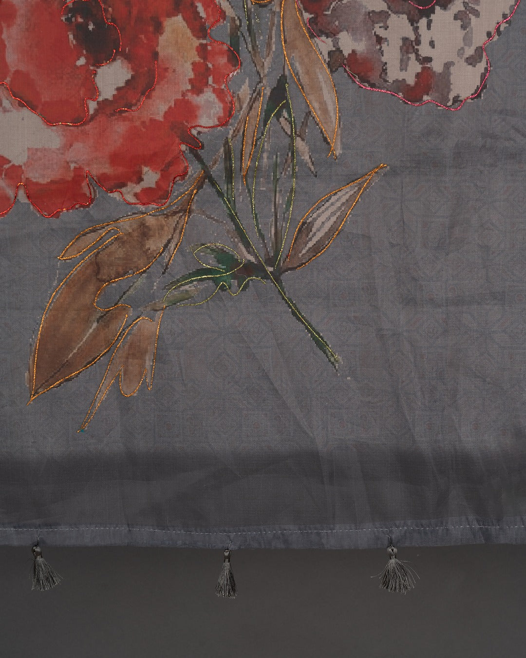 Blooms in Every Drape - A Garden of Grace on Soft Blue