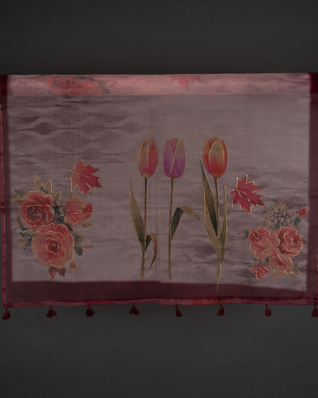 Bloom with Grace, Drape with Delight - A Canvas of Florals on Sheer Elegance