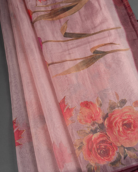 Bloom with Grace, Drape with Delight - A Canvas of Florals on Sheer Elegance
