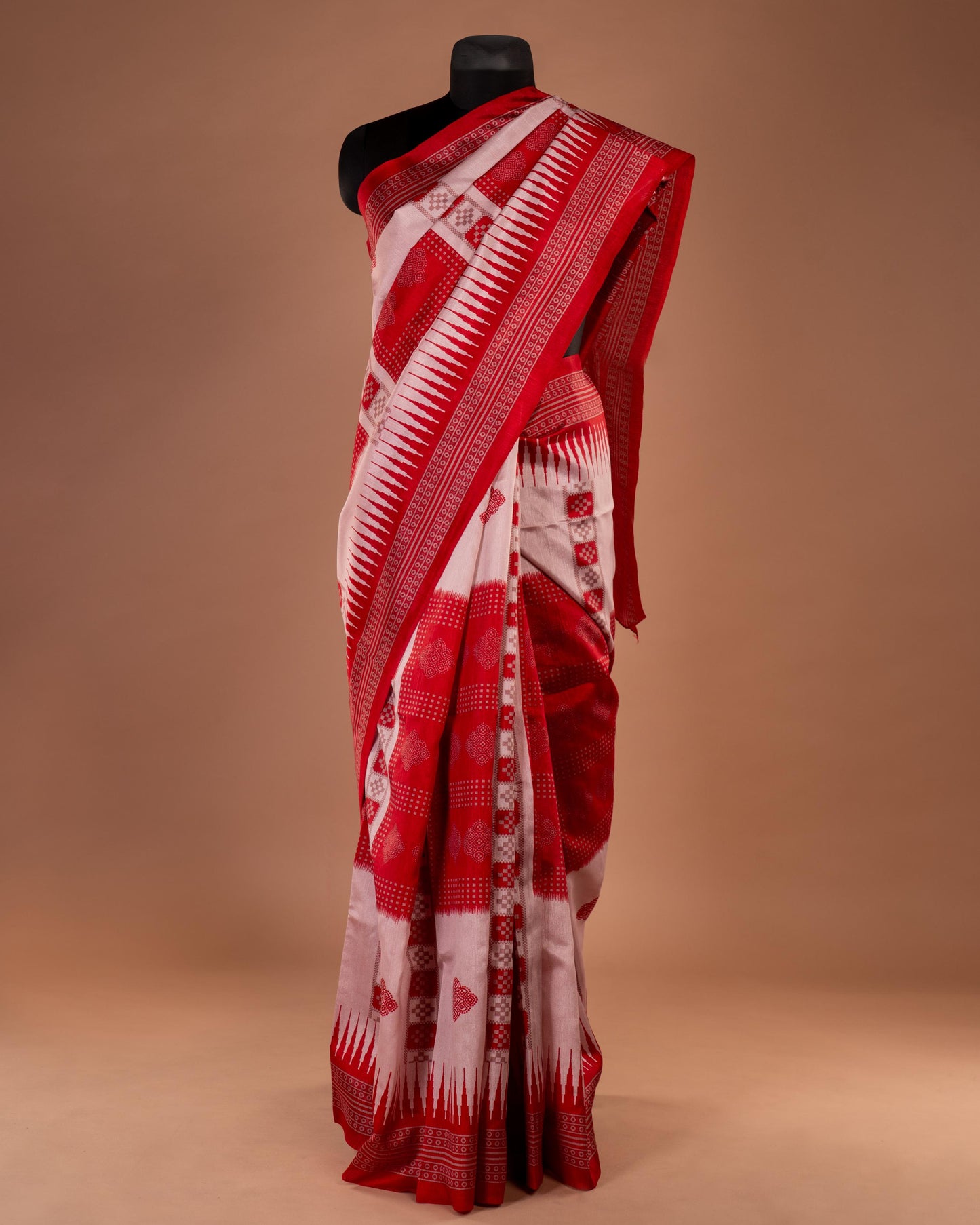 Redefined in Red - A Heritage Drape with Modern Grace