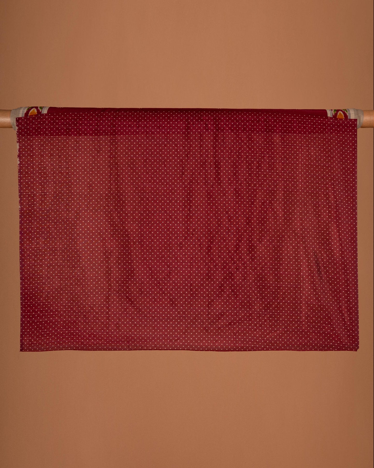Threads of Tradition - Grace Draped in Maroon Elegance