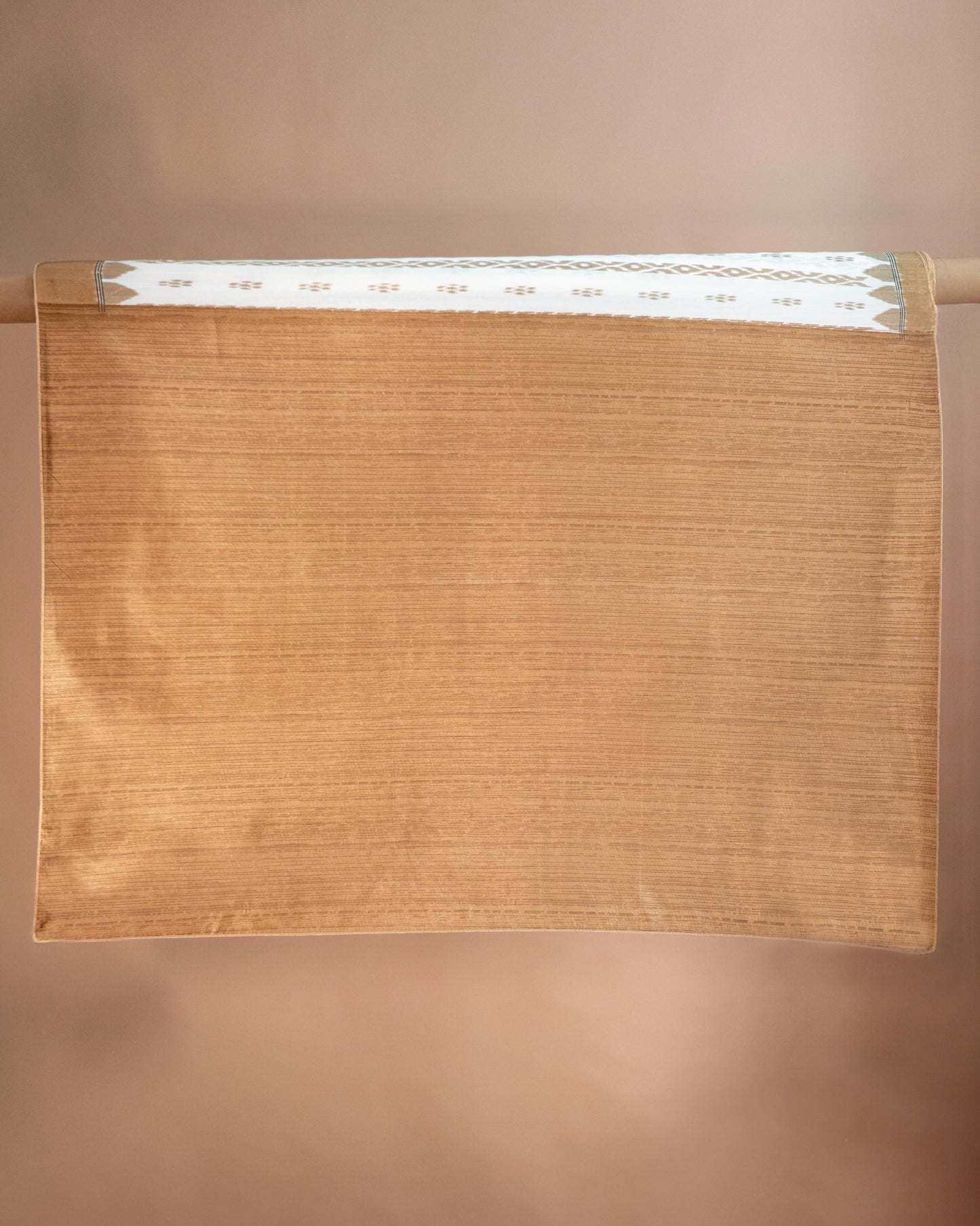 Grace in Simplicity Ivory Ikat Saree with Golden Elegance - Subtle Sophistication Woven with Heritage Charm