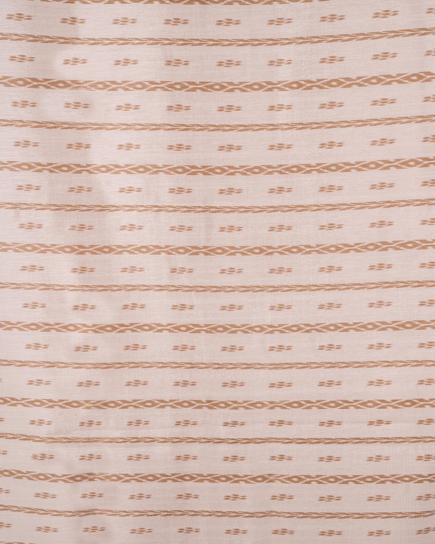 Grace in Simplicity Ivory Ikat Saree with Golden Elegance - Subtle Sophistication Woven with Heritage Charm