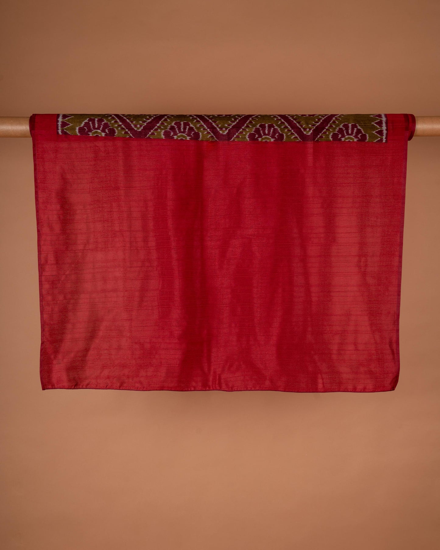 Threads of Tradition – Handcrafted Maroon & Olive Bandhani Saree