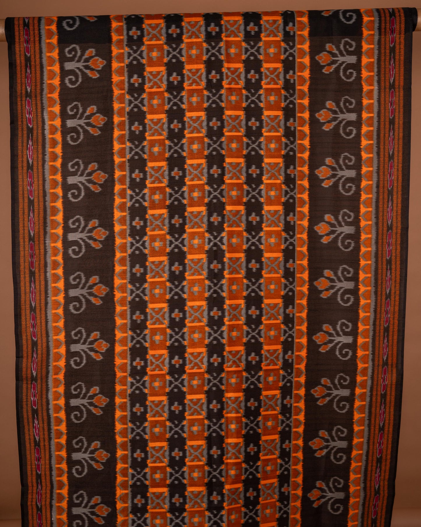 Fire & Threads – Vibrance Woven in Ikat Elegance