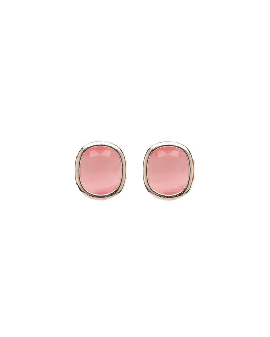 Rose Mood: Cushion-Cut Blush Studs