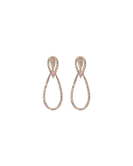 Celestial Loop: Crystal-Studded Danglers
