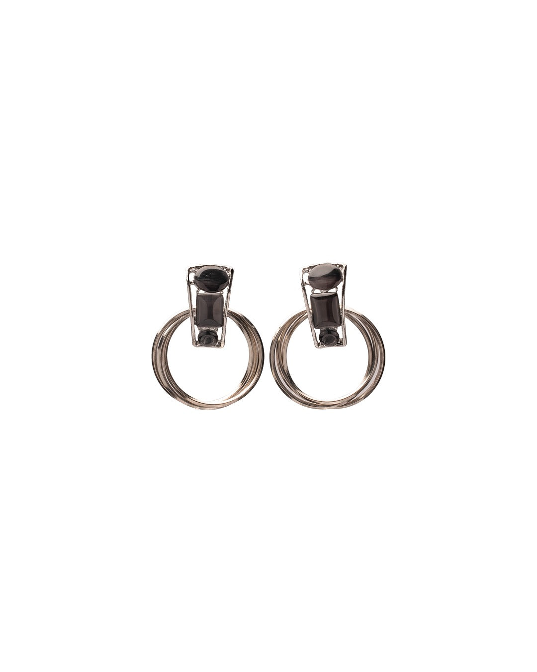 Gleam Loop – Modern Black Hoops with a Bold Twist
