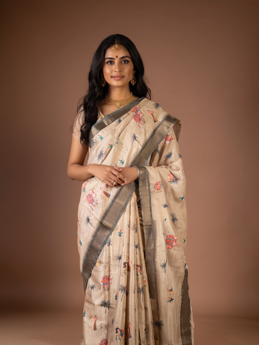 Whispers of Ivory: Grace in Every Thread - Where Timeless Simplicity Meets Modern Artistry
