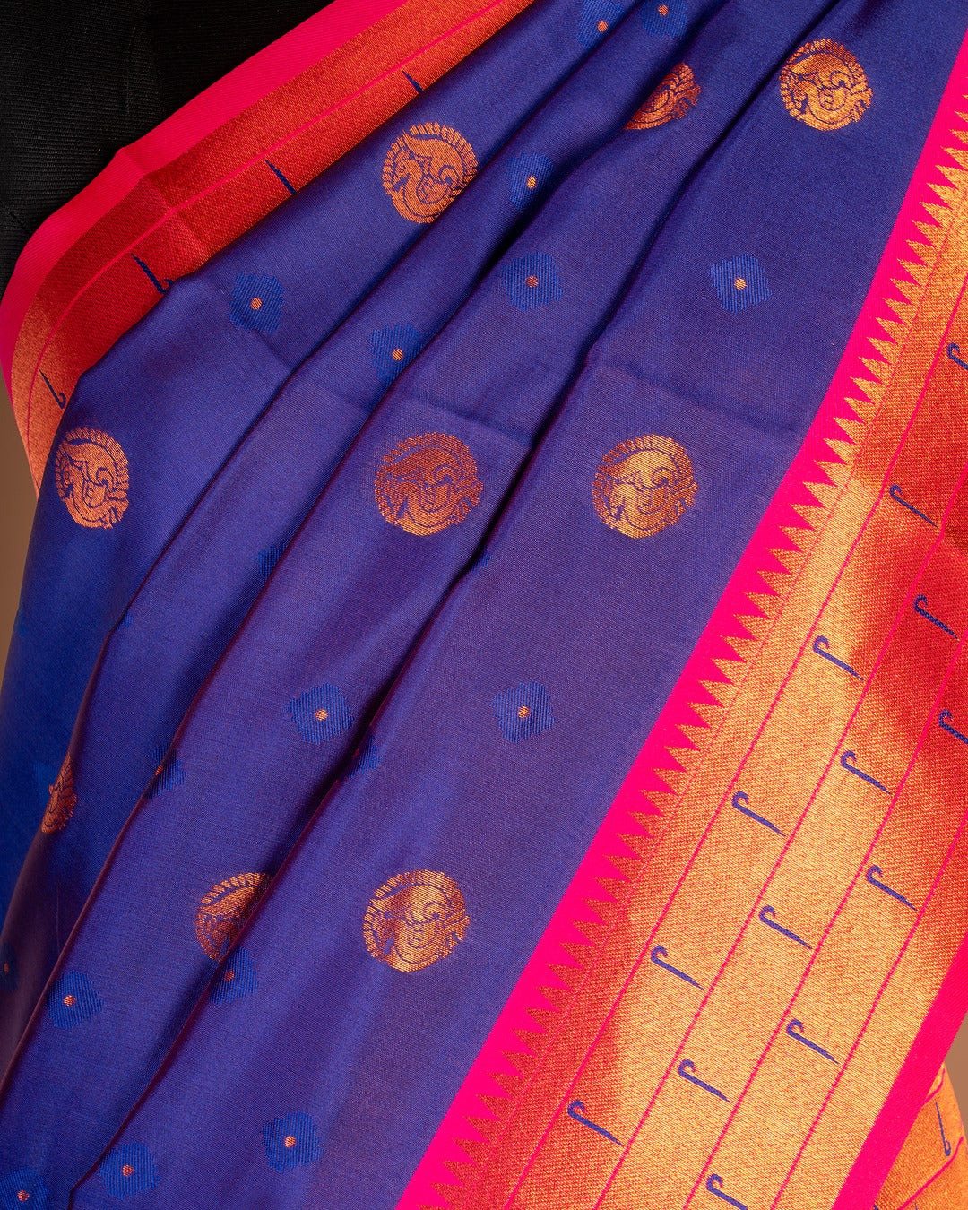 Majestic in Every Fold – The Royal Blue Zari Silk Saree - Bold Beauty, Woven in Tradition