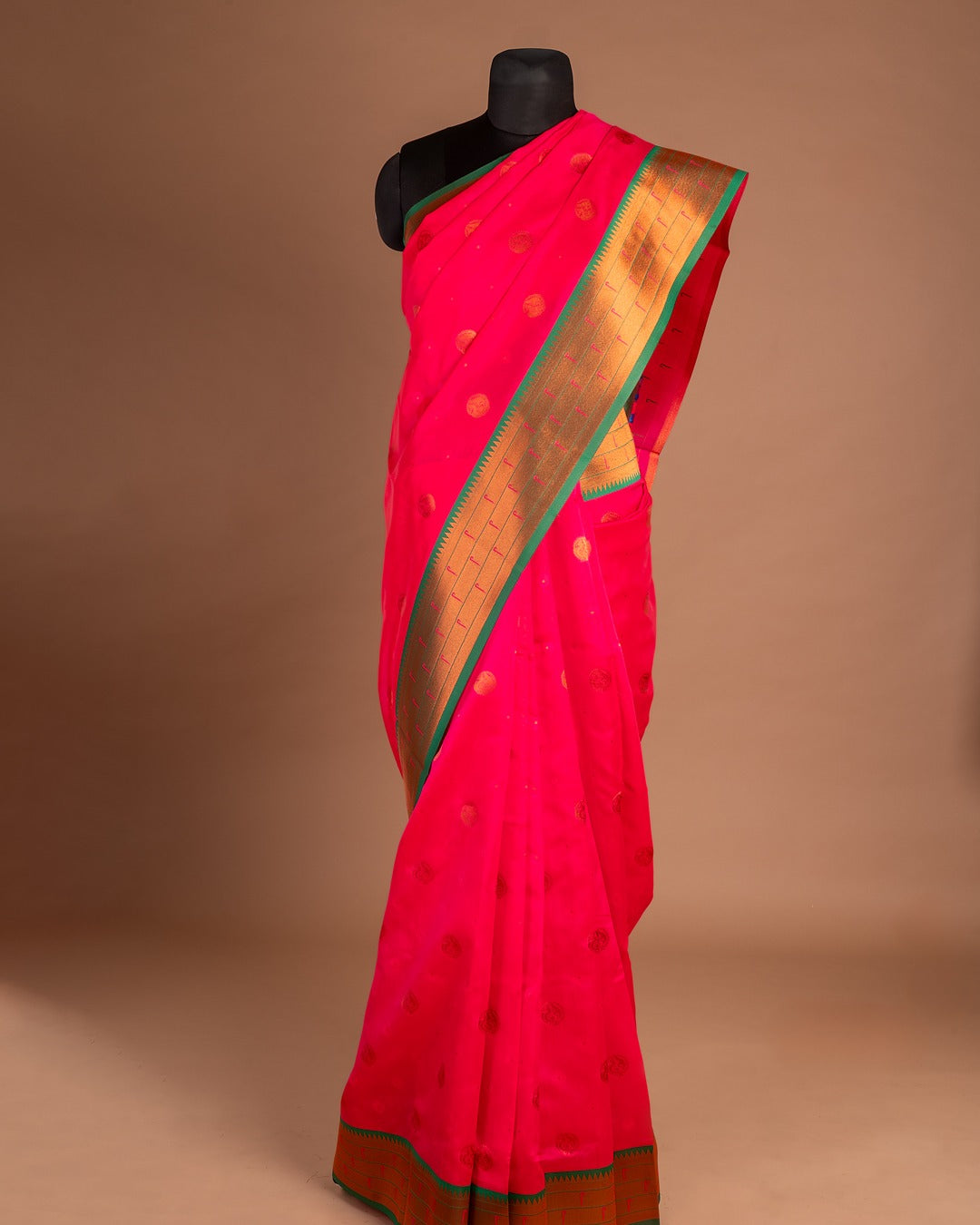 The Essence of Tradition – Red Radiance Silk Saree - Where Culture Meets Classic Elegance
