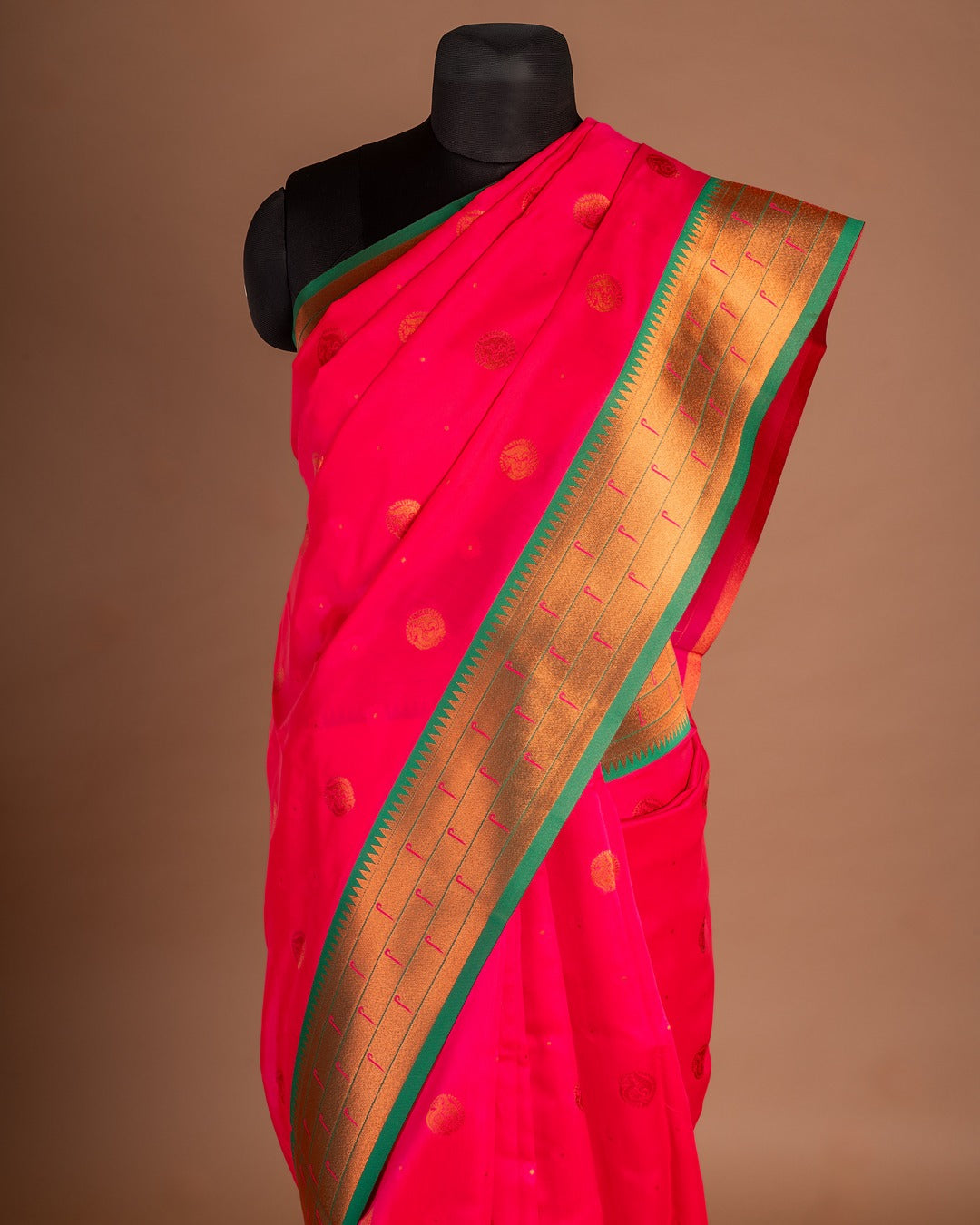 The Essence of Tradition – Red Radiance Silk Saree - Where Culture Meets Classic Elegance