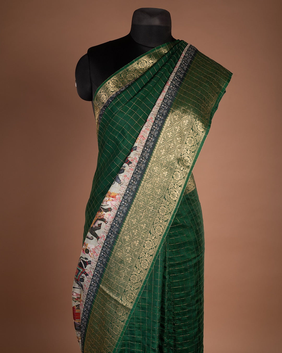 Royal Green Banarasi Silk Saree - When Heritage Weaves Its Golden Magic