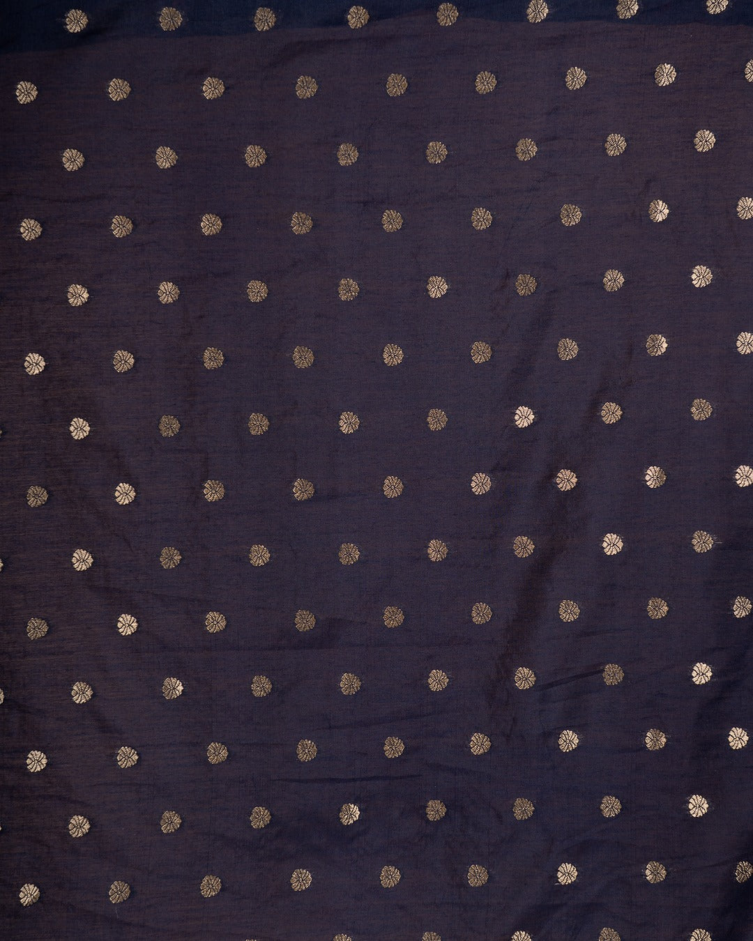 Navy Blue Banarasi Saree - Where Nature Dances on Silk