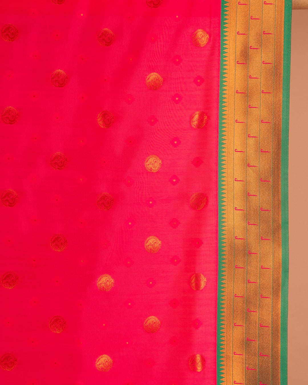 The Essence of Tradition – Red Radiance Silk Saree - Where Culture Meets Classic Elegance