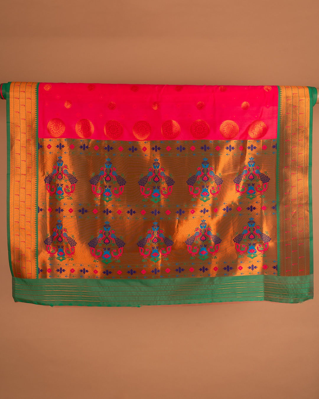 The Essence of Tradition – Red Radiance Silk Saree - Where Culture Meets Classic Elegance