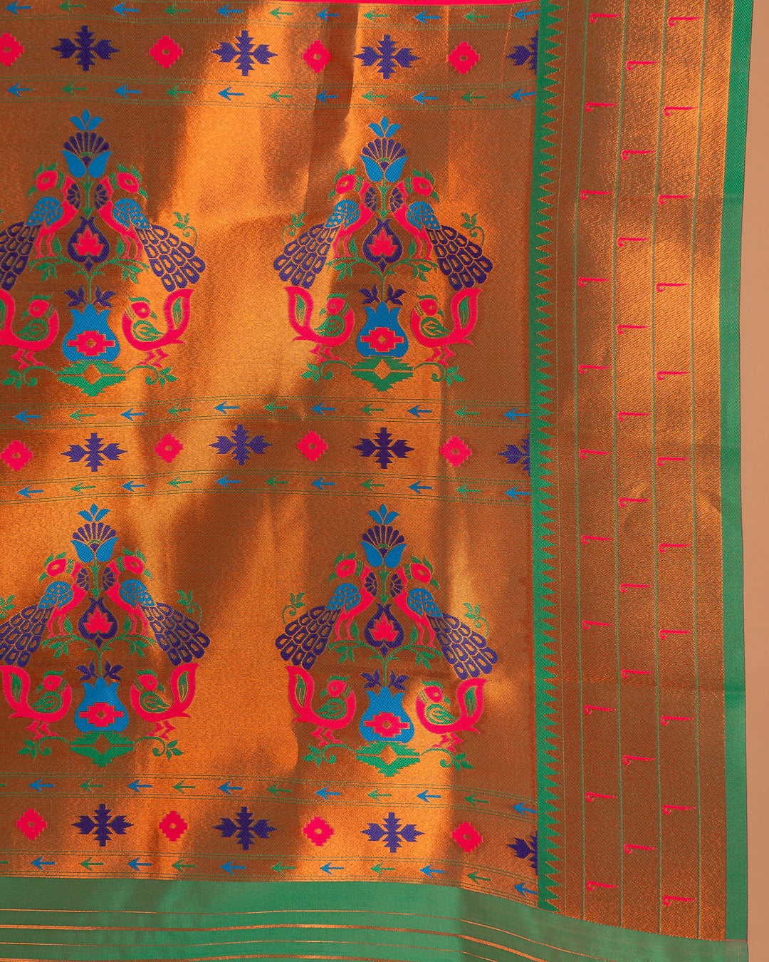 The Essence of Tradition – Red Radiance Silk Saree - Where Culture Meets Classic Elegance