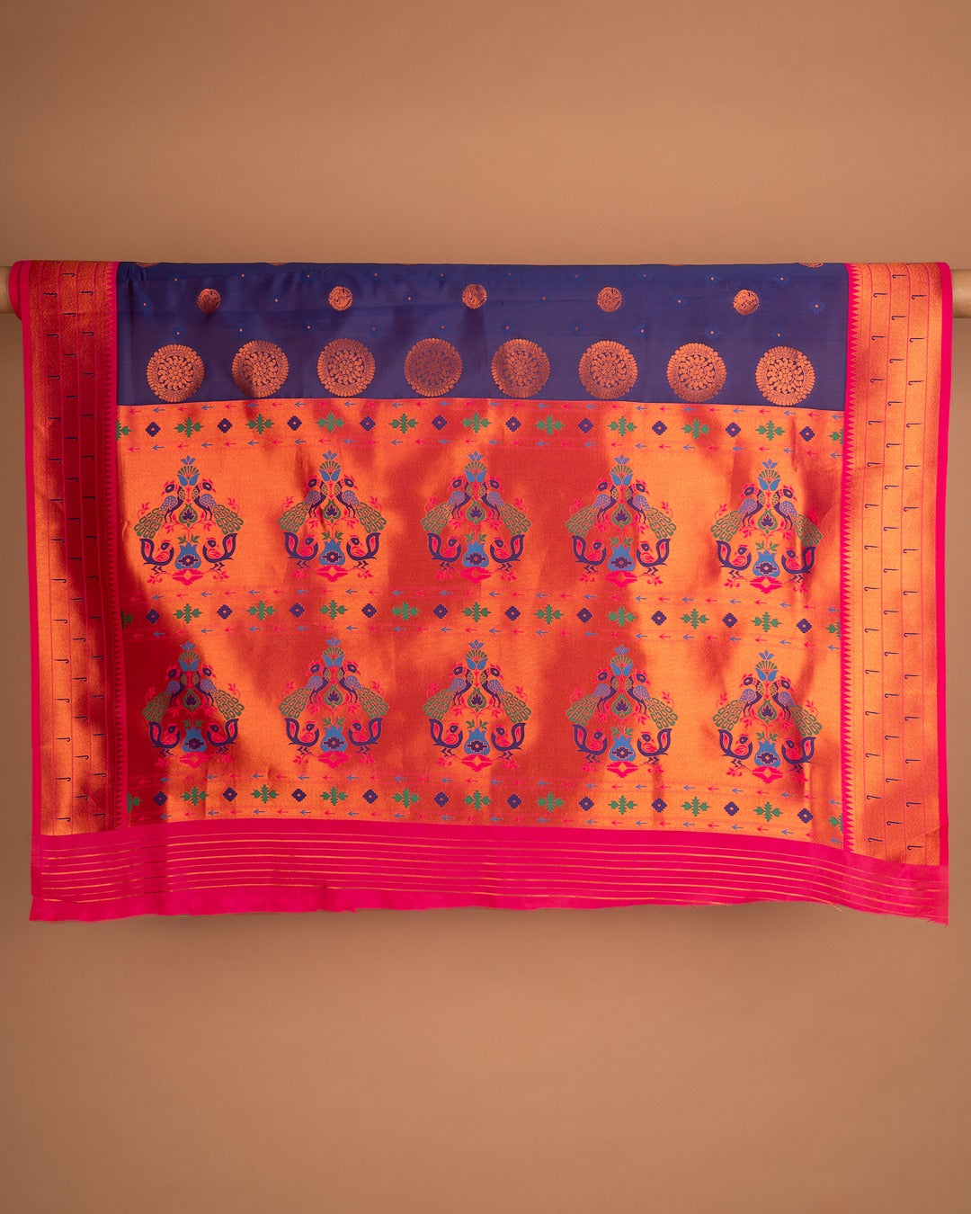 Majestic in Every Fold – The Royal Blue Zari Silk Saree - Bold Beauty, Woven in Tradition