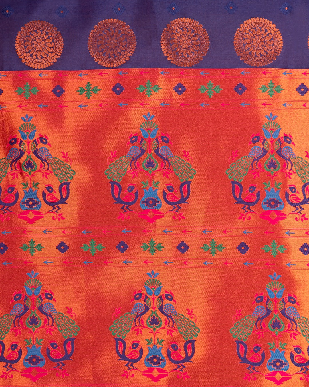 Majestic in Every Fold – The Royal Blue Zari Silk Saree - Bold Beauty, Woven in Tradition