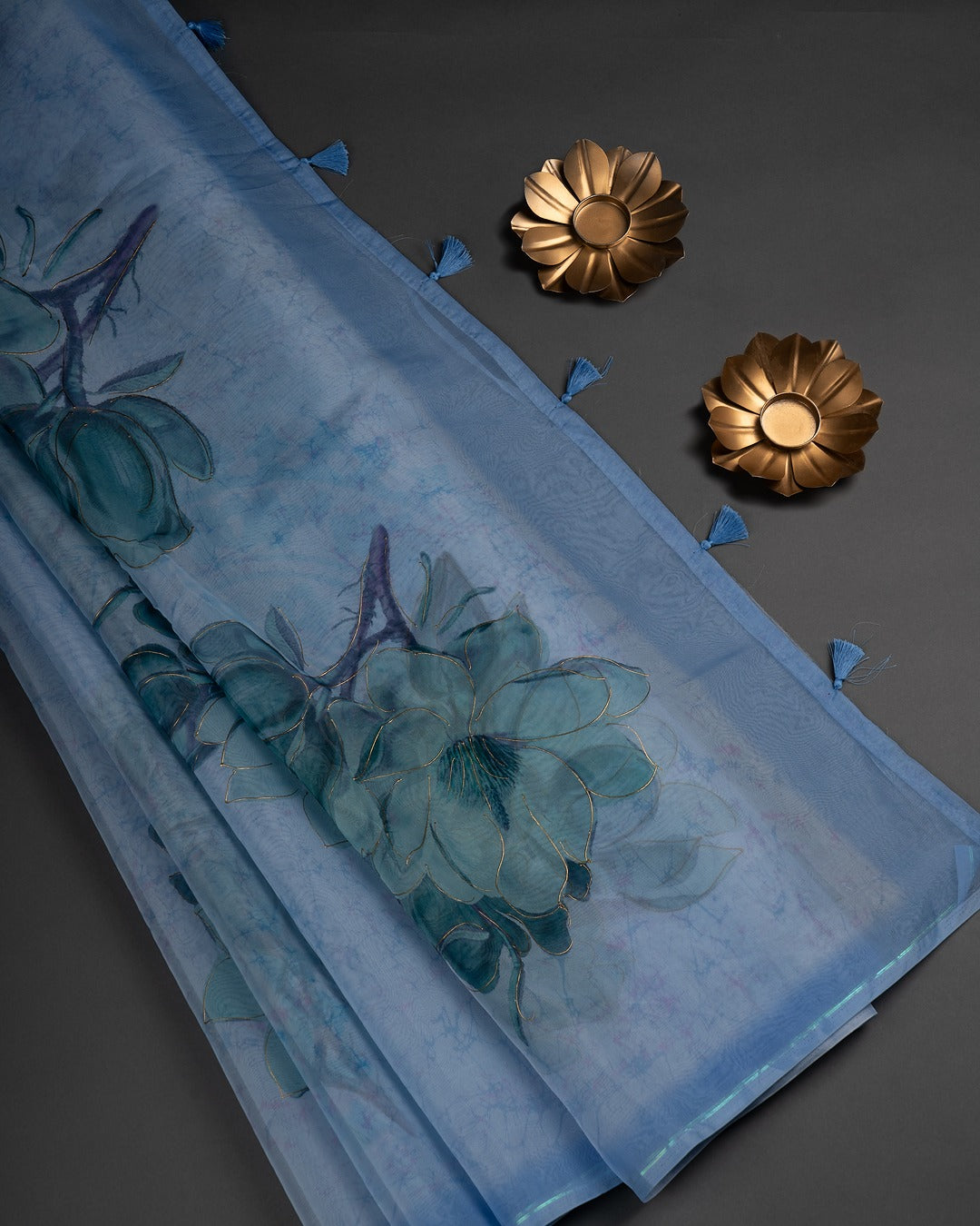 Grace in Every Drape: The Serene Mint Organza Saree - Soft Hues, Strong Impressions – Redefine Elegance Effortlessly
