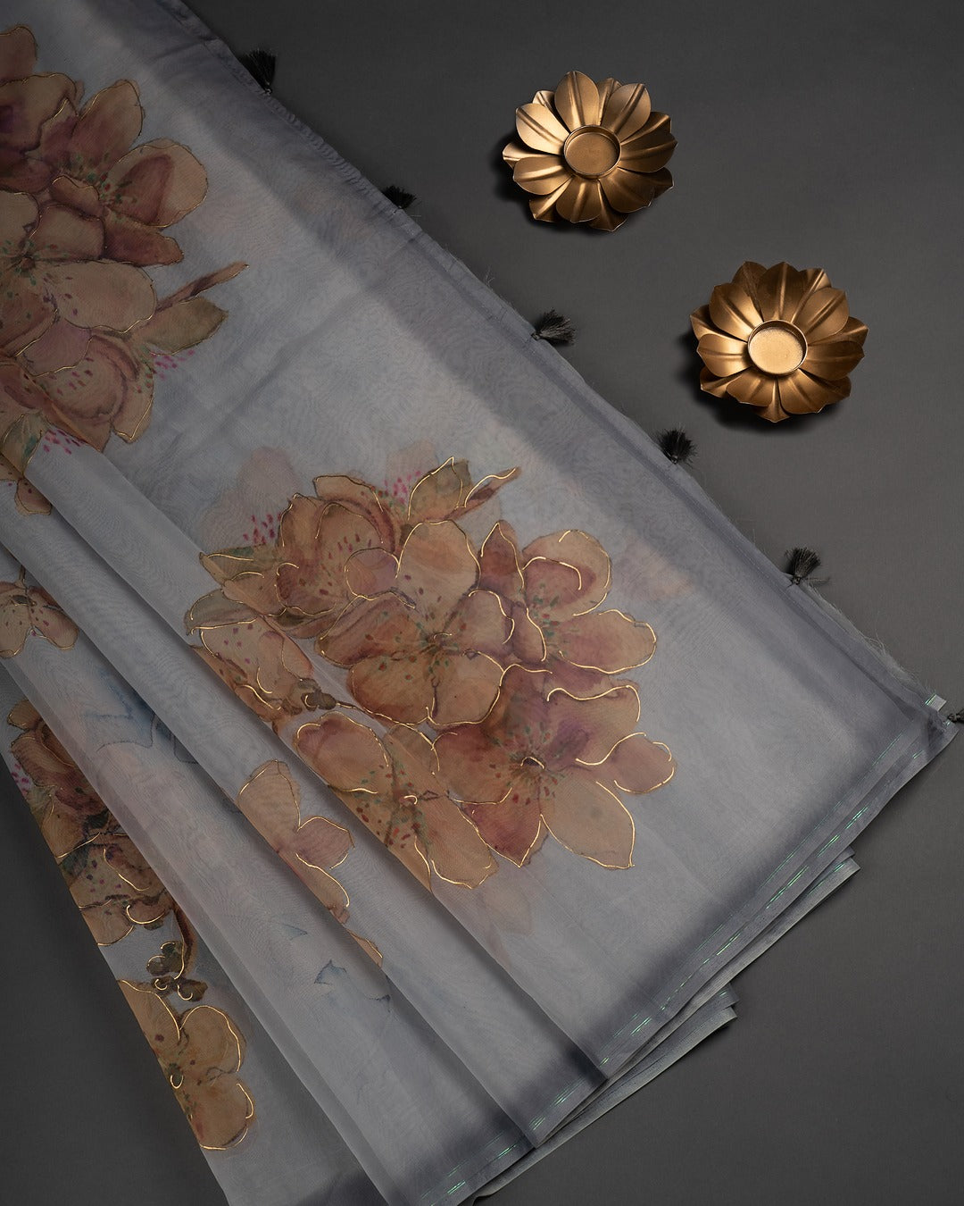 Elegance in Bloom: Embrace Grace with Our Floral Organza Saree - Lightweight Luxury with a Touch of Timeless Charm