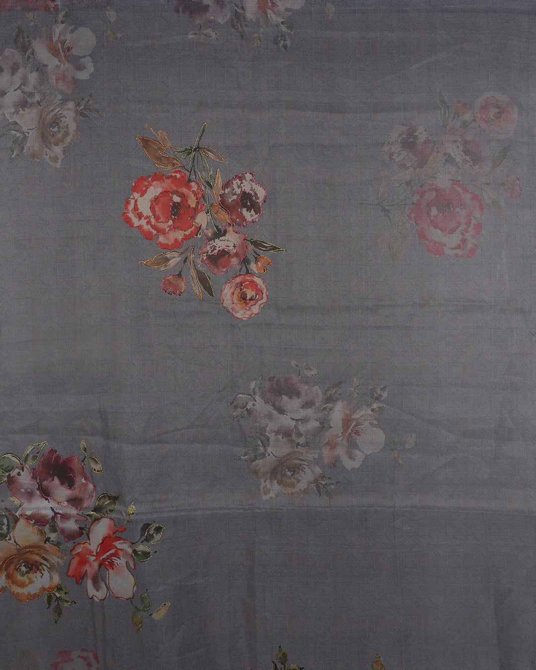 Blooms in Every Drape - A Garden of Grace on Soft Blue