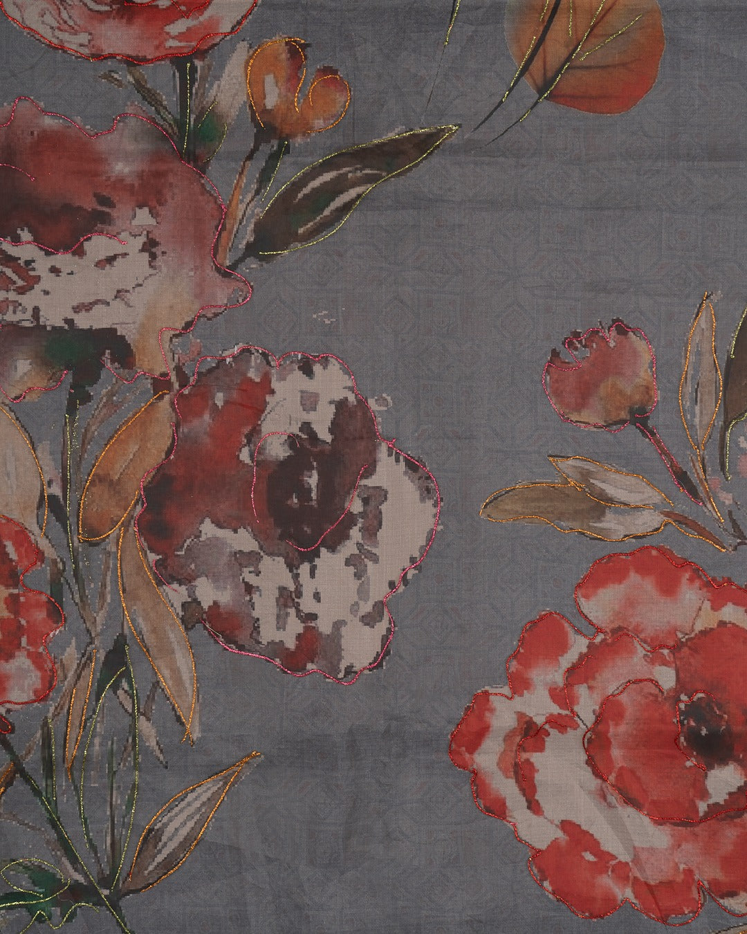 Blooms in Every Drape - A Garden of Grace on Soft Blue