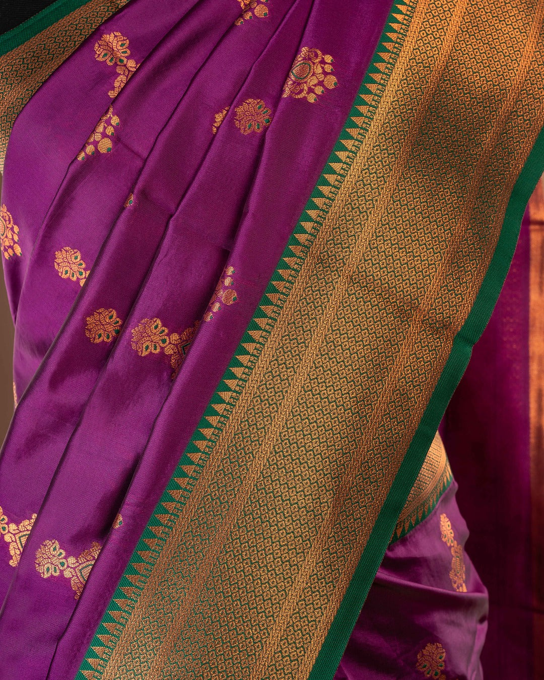 Kanya Kathaa – Royal Purple Paithani Saree with Golden Zari Work