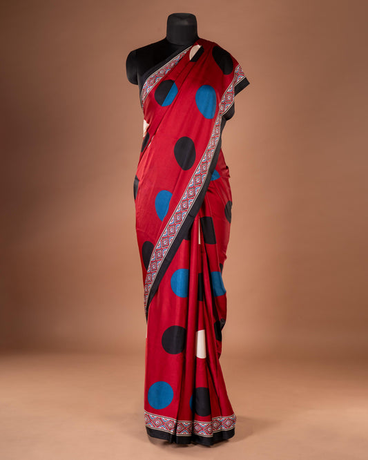 Bold Dots, Timeless Drama - Redefine Elegance with a Playful Twist
