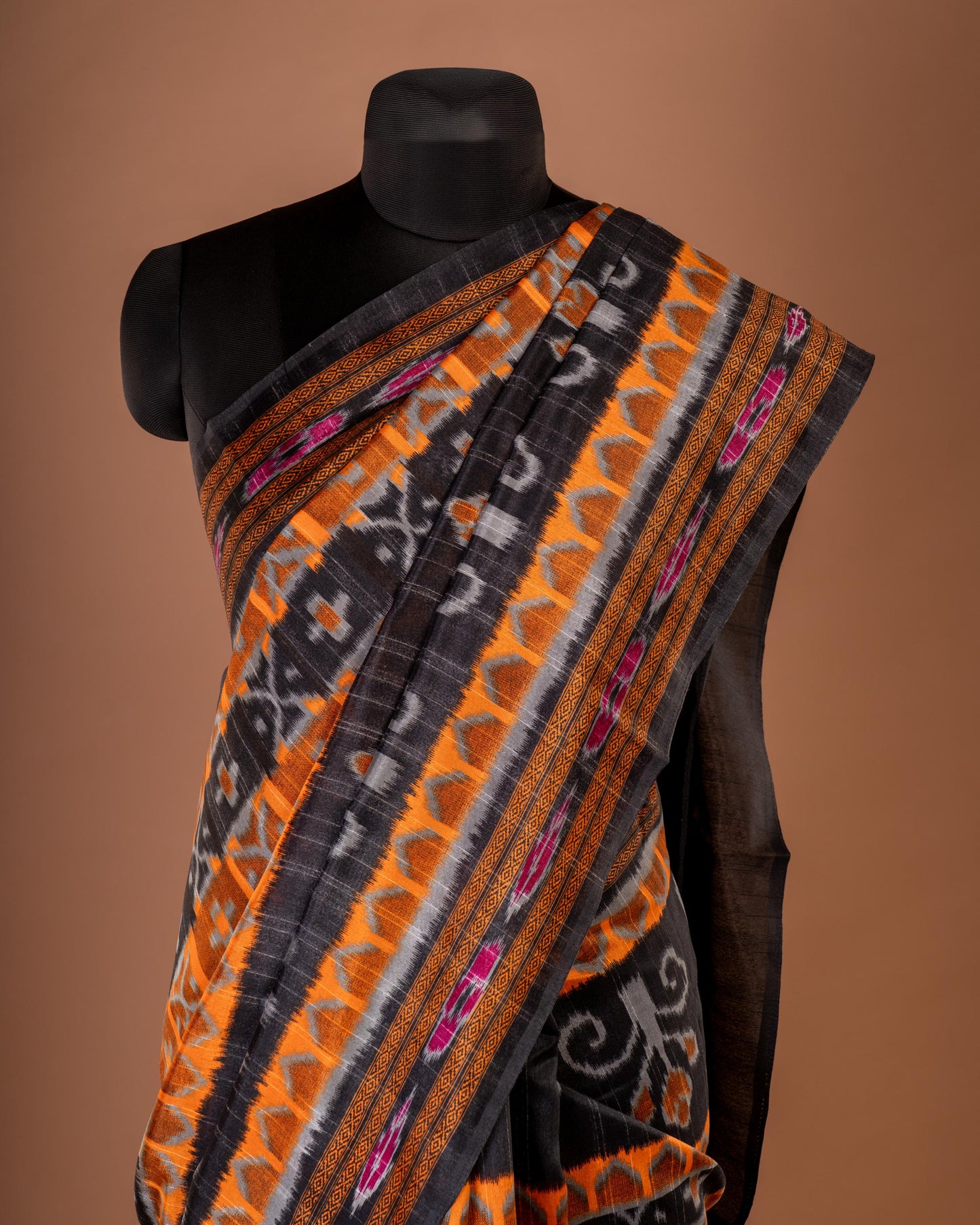 Fire & Threads – Vibrance Woven in Ikat Elegance