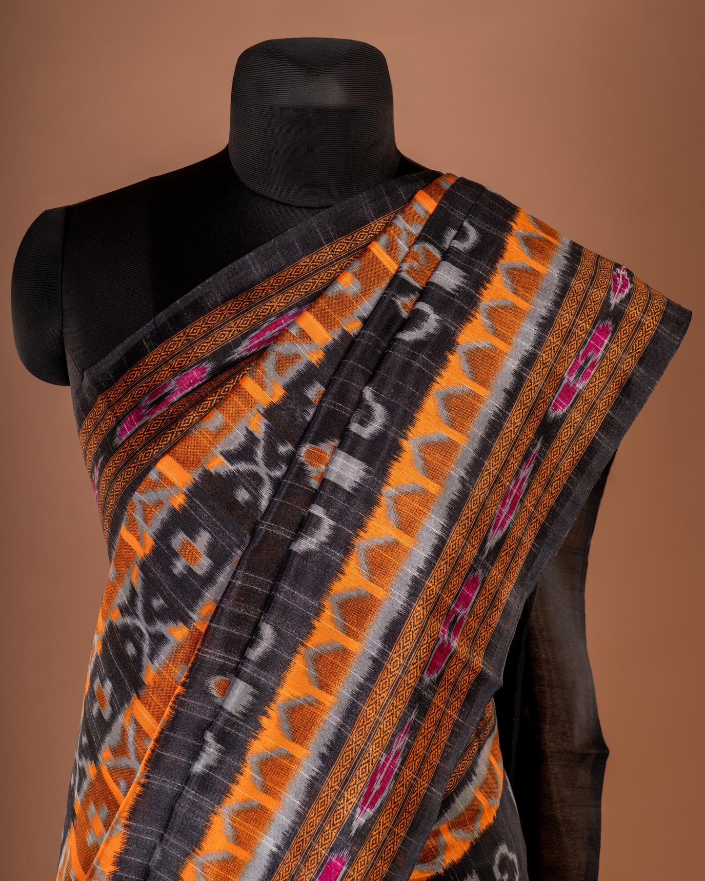 Fire & Threads – Vibrance Woven in Ikat Elegance