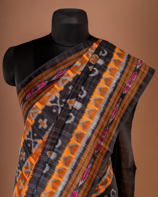 Fire & Threads – Vibrance Woven in Ikat Elegance