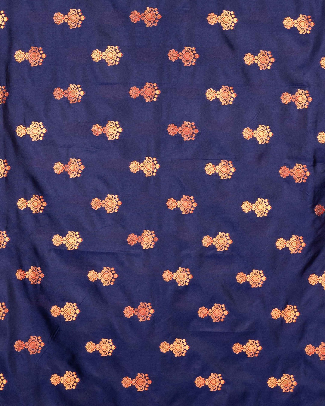 Kanya Kathaa – Navy Blue Paithani Saree with Red Border & Golden Zari