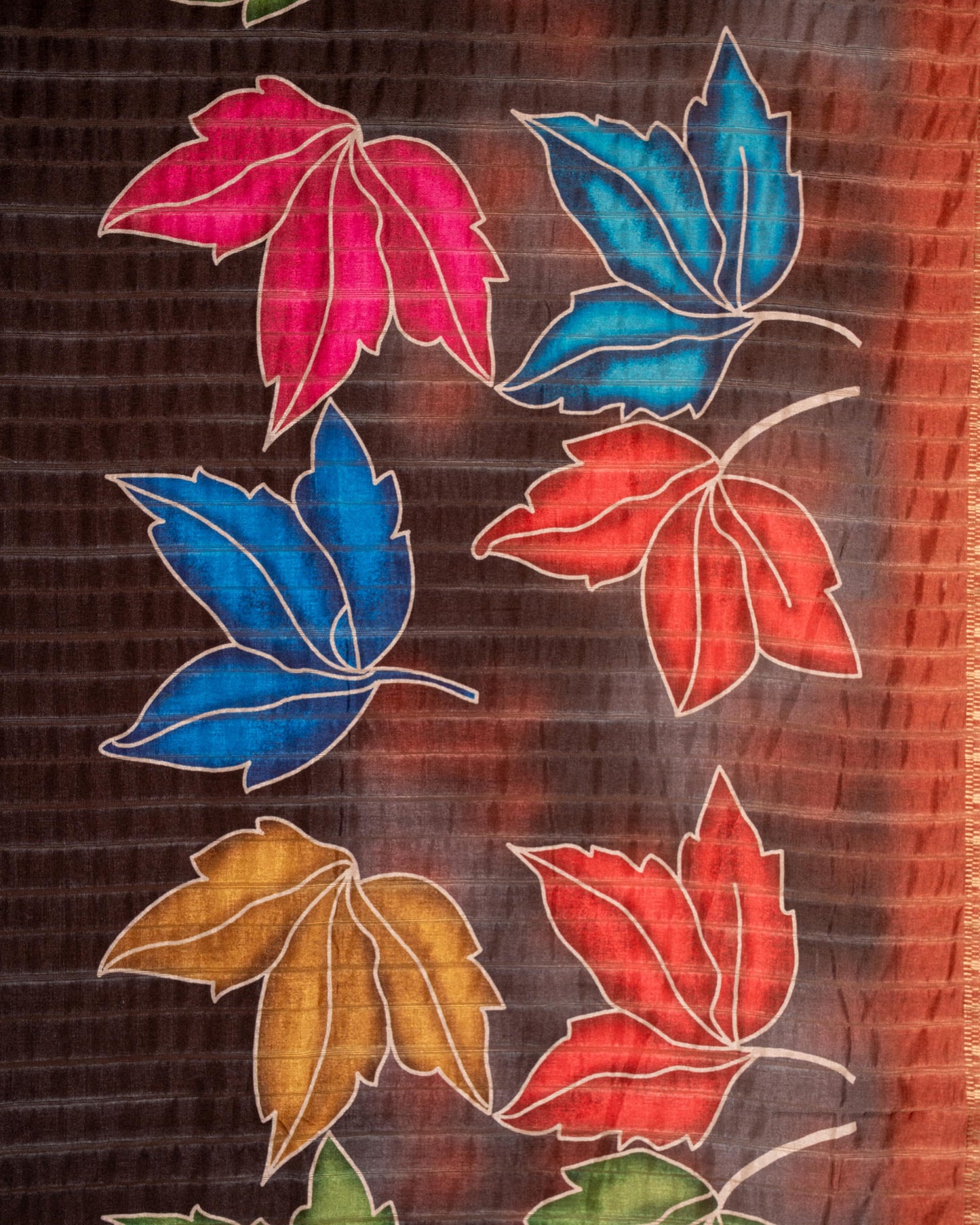 Bold Leaves, Soft Elegance - A Saree That Blooms