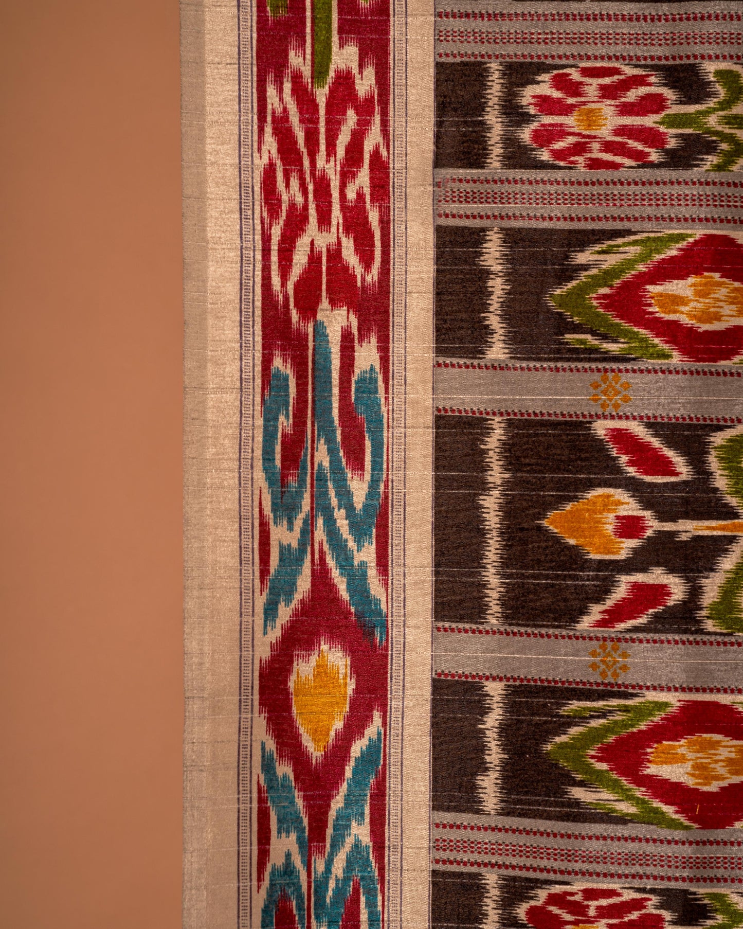Threads of Tradition - Grace Draped in Maroon Elegance