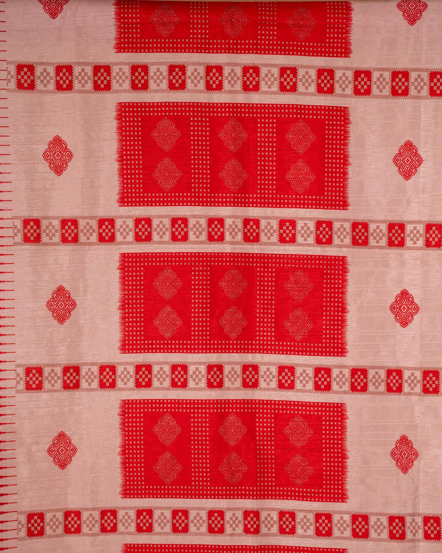 Redefined in Red - A Heritage Drape with Modern Grace
