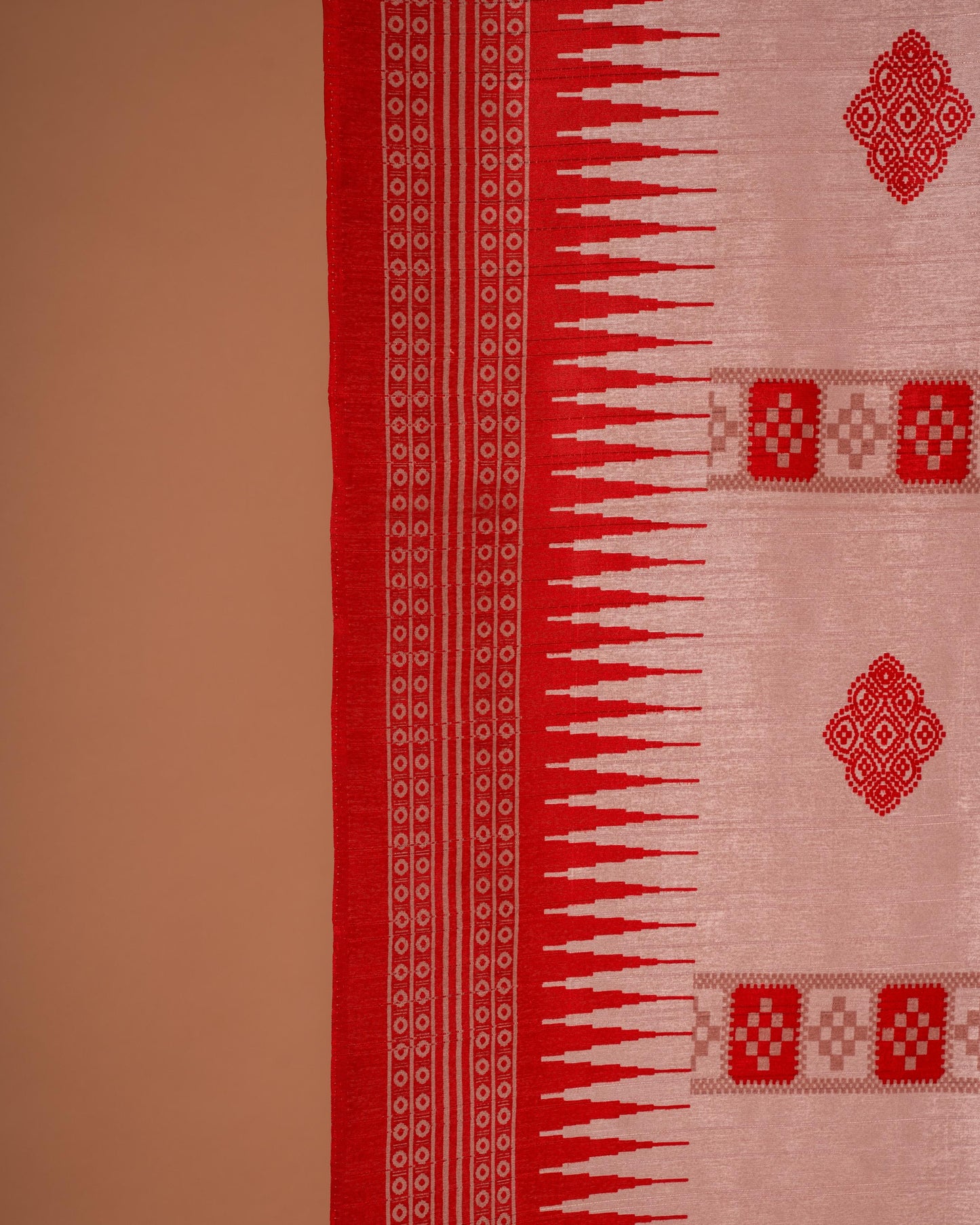 Redefined in Red - A Heritage Drape with Modern Grace